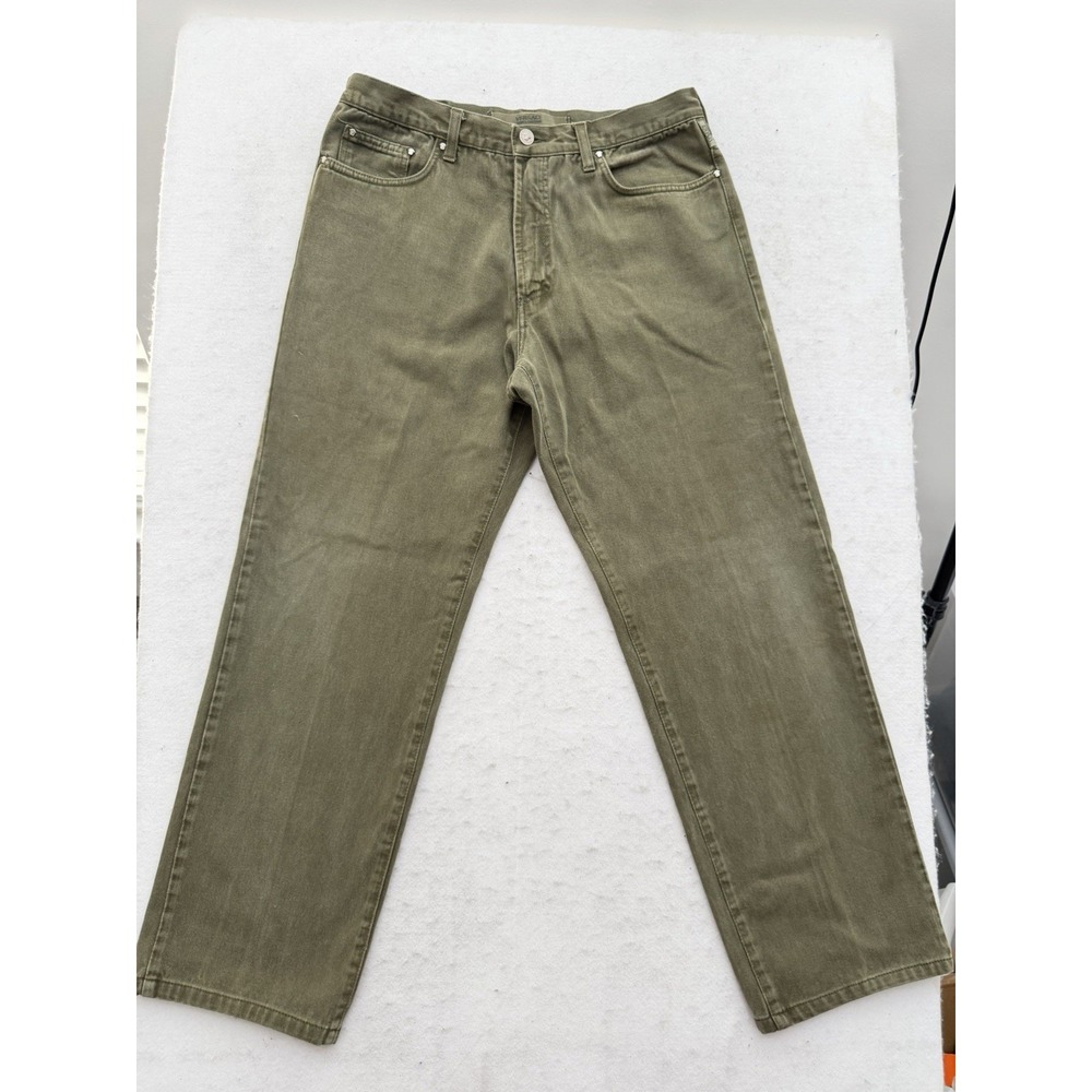 Vintage Versace Jeans Couture Mens Green Denim Made in Italy Size 32x30 RARE